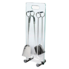 Juego de Accesorios para Chimenea Acero Inoxidable 69 cm | Utensilios para Limpieza de Estufas y Chimeneas