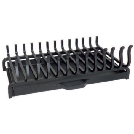 Griglia per camino in ghisa con cassetto 65x40x23 cm | Ideale per caminetti e barbecue