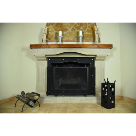 Parrilla Chimenea Hierro Fundido con Cajón 65x40x23 cm | Ideal para Chimeneas y Barbacoas