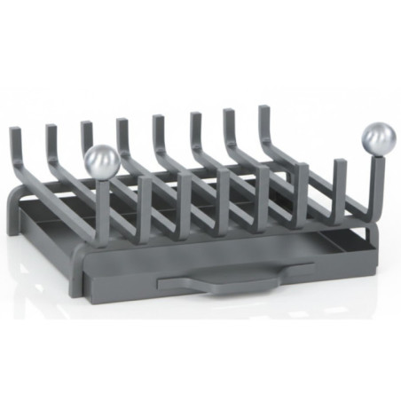 Parrilla Chimenea Clasica Hierro Antracita con Cajón 44x40x22 cm | Ideal para Chimeneas y Barbacoas