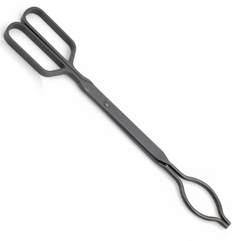 Anthracite Iron Tongs 16x4 mm | Tongs for Firewood and Coal in Fireplace and Stove Anthracite Iron Tongs 16x4 mm | Tongs for Firewood and Coal in Fireplace and Stove