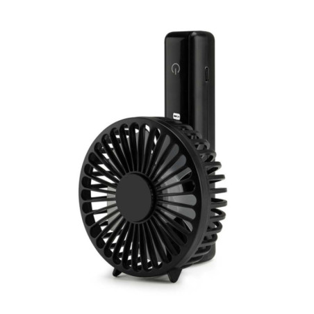 Ventilador de Mano de 4 Velocidades Orbegozo | Ventilador Portatil Ligero 2,5W | Indicador de Bateria y Control Tactil