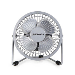 Mini Ventilador Sobremesa Silencioso | Ventilador Pequeño de Metal para Espacios Reducidos de 10 cm | Potencia 2,5W