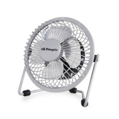 Mini Ventilador Sobremesa Silencioso | Ventilador Pequeño de Metal para Espacios Reducidos de 10 cm | Potencia 2,5W