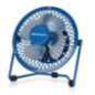 Mini ventilateur de bureau silencieux | Petit ventilateur en métal bleu pour petits espaces, 10 cm | Puissance : 2,5 W