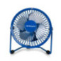 Mini ventilatore da tavolo silenzioso | Piccolo ventilatore in metallo blu per piccoli spazi, 10 cm | Potenza 2,5 W