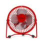 Mini Ventilador Sobremesa Silencioso | Ventilador Rojo Pequeño de Metal para Espacios Reducidos de 10 cm | Potencia 2,5W