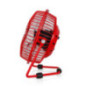 Mini Ventilador Sobremesa Silencioso | Ventilador Rojo Pequeño de Metal para Espacios Reducidos de 10 cm | Potencia 2,5W
