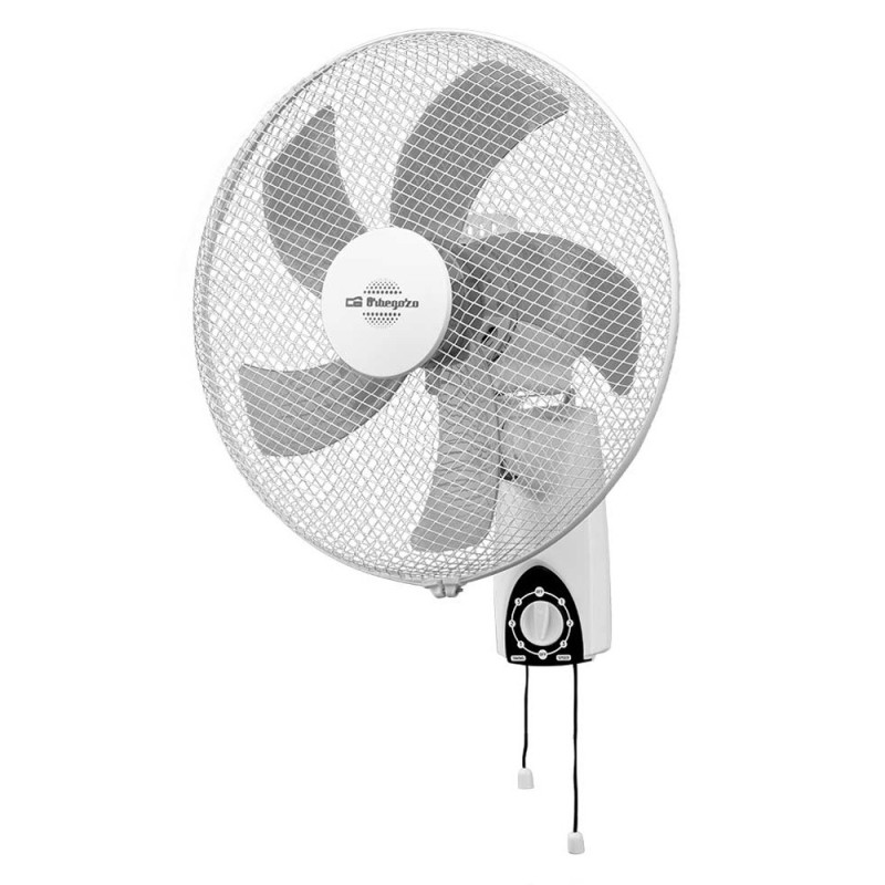 Ventilador de Pared 3 Velocidades Orbegozo | Ventilador Oscilante Silencioso 45W 40cm | Cabezal Inclinable Ajustable