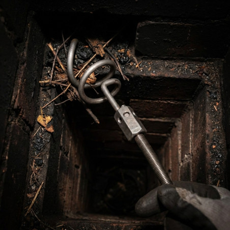 Extracteur de nids de 4 cm, filetage M12/175, pour ramoneur | Accessoire de nettoyage de cheminée