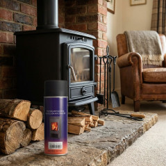 Vernice spray resistente al calore 400 ml nero opaco | Camino e stufa a pellet
