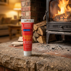 Feuerfester Kleber 17 ml, hitzebeständig bis 1200 °C | Zum Abdichten von Schornsteinen und Öfen