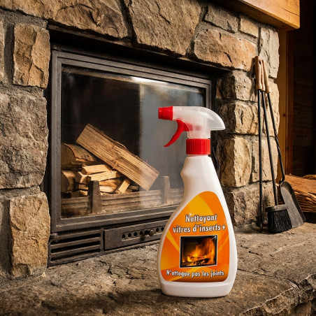 Spray detergente concentrato per vetri da camino 500 ml | Pulizia vetri stufa