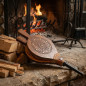 Fuelle de Madera y Piel Grabado a Fuego 45 cm | Soplador Manual para Chimenea y Barbacoa