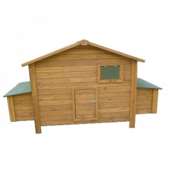 Poulailler en bois Berlin 191x89x110 cm - Cabane en bois avec nichoir surélevé et porte latérale, robuste et durable