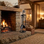 Wrought Iron Fireplace Accessory Set 72cm Black | Stove and Fireplace Cleaning Tools