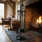 Wrought Iron Fireplace Accessory Set 72cm Black | Stove and Fireplace Cleaning Tools