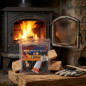 Vedação em fibra de vidro preta de 10 mm x 2,5 m + adesivo refratário | Vedação para porta de fogão