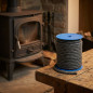 Black Round Fiberglass Gasket Roll 12 mm 25 m | Stove Sealing