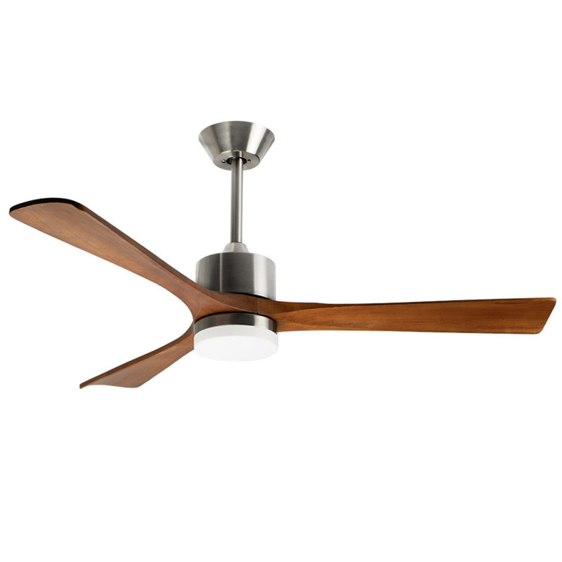 Ventilateur de plafond Orbegozo avec éclairage LED | Ventilateur silencieux 132 cm avec télécommande | 3 pales en bois 40 W