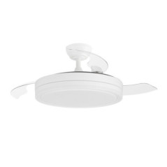 Ventilador de Techo con Luz LED Orgebozo | Mando a Distancia | Silencioso | 3 Aspas Retractiles de 105cm | Modo Invierno-Verano