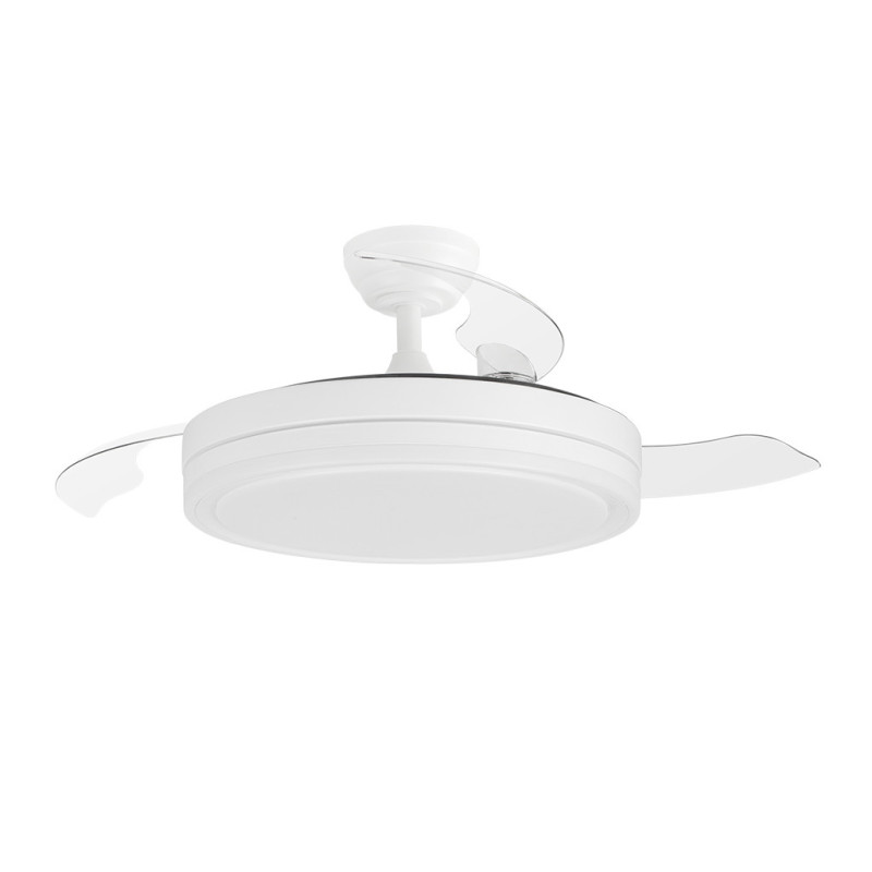 Ventilador de Techo con Luz LED Orgebozo | Mando a Distancia | Silencioso | 3 Aspas Retractiles de 105cm | Modo Invierno-Verano