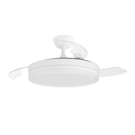 Ventilador de Techo con Luz LED Orgebozo | Mando a Distancia | Silencioso | 3 Aspas Retractiles de 105cm | Modo Invierno-Verano