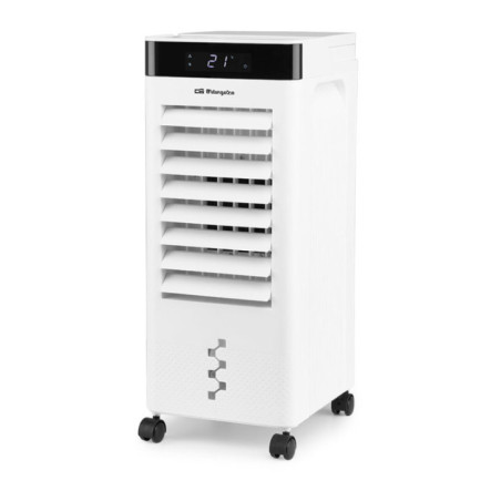 Rafraîchisseur d'air par évaporation Orbegozo 6 litres | Rafraîchisseur, purificateur et humidificateur d'air | Minuterie 12 h |