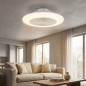 Ventilatore da soffitto Orbegozo con luce LED regolabile | Ventilatore silenzioso da 30 cm con telecomando | Modalità inverno-es