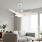 Ventilateur de plafond Orbegozo avec éclairage LED réglable | Ventilateur silencieux de 105 cm avec télécommande | Mode hiver-ét