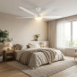 Ventilador de teto Orbegozo com luz LED ajustável | Ventilador silencioso de 142 cm com controle remoto | Modo inverno-verão
