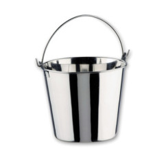 Cubo Enfriador Botellas Acero Inoxidable 14 Litros | Cubitera Vino y Champan de 28cm-21cm | Apto para Lavavajillas | Alto 25,8cm