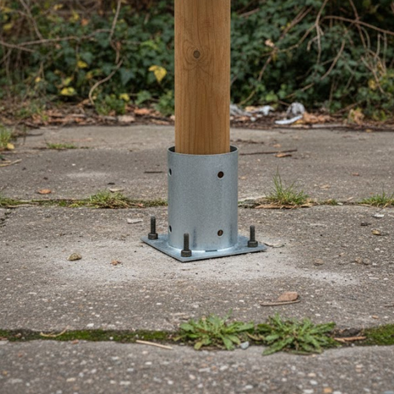 KOTARBAU® Anclajes de Suelo para Columpios - Acero Galvanizado - 50 cm - Plata - Manguitos de Impacto para Columpio en Forma de L - Postes Madera - Anclajes Postes Madera KOTARBAU® Anclajes de Suelo para Columpios - Acero Galvanizado - 50 cm - Plata - Manguitos de Impacto para Columpio en Forma de L - Postes Madera - Anclajes Postes Madera