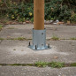 Pack of 4 Base for round wooden post 10 cm | Galvanized Ground Anchor for Posts | Support for round wooden post Pack of 4 Base for round wooden post 10 cm | Galvanized Ground Anchor for Posts | Support for round wooden post