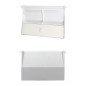 Porte skimmer à charnière blanch | Porte de remplacement pour écumoire 15 litres, 19,5 x 13,5 cm