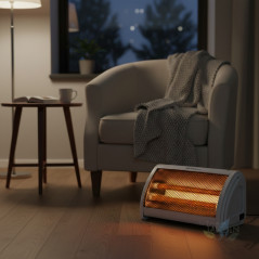 Orbegozo Ceramic Stove 2 Power levels: 500 and 1000 W. 2 Ceramic tubes.  Double button operation.