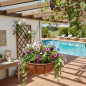 Vaso rotondo regolabile di ricambio | Ideale per vasi sospesi da 30 cm | Installazione semplice e fissaggio sicuro