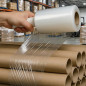 Filme plástico para embalagem manual, rolo de 12,5 cm x 175 m, 15 mícrons | Ideal para armazenamento e transporte | Filme transp
