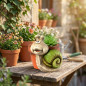 Vaso em formato de caracol | Vaso decorativo 22x22x24 cm | Ideal para interiores, jardins e terraços | Perfeito para plantas peq