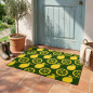 Tapis de porte citron 75 x 45 cm | Tapis antidérapant et résistant | Matière flexible et recyclable | Idéal pour l'entrée de la