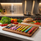 Ensemble de 8 couteaux professionnels en acier inoxydable | Couleurs assorties | Coupe précise et sûre pour votre cuisine