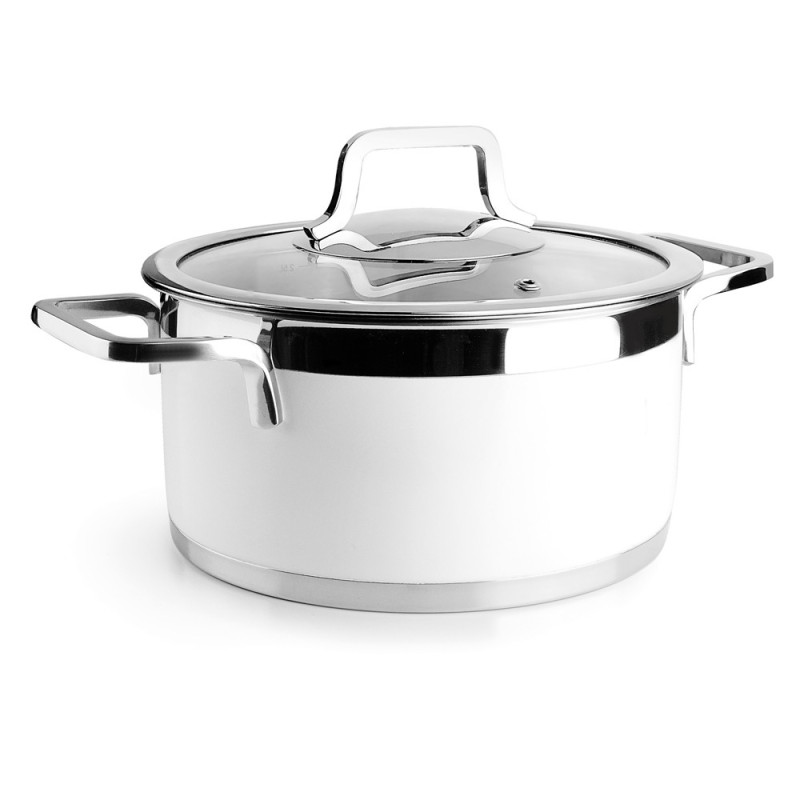 Casseruola Lacor in acciaio inox da 16 cm con coperchio | Adatta a tutti i piani cottura | Capacità 1,5 l e altezza 8 cm | Lavab