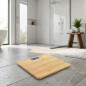 Balance de salle de bain numérique en bois | Poids de salle de bain avec une précision de 50 g | Capacité maximale 180 kg | 28 x