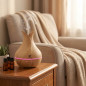 120ml Aromatherapy Humidifier | Essential Oil Diffuser with LED Light | 11.7 x 16cm | Timer Up to 6 Hours