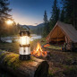 Lanterne de camping rechargeable avec batterie externe | Batterie 1 x 1200 mAh | Lanterne portable avec chargement solaire et US