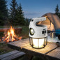 Lanterne de camping rechargeable avec batterie externe | 2 batteries de 1200 mAh | Lanterne portable avec chargement solaire et