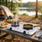 Electric Stove with 2 Burners | 2000W Electric Cooktop | Portable Stove 47.5x26x6.5cm | Camping Stove
