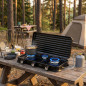 Réchaud à gaz 3 brûleurs avec couvercle | Cuisinière portable | Gaz butane et propane | Corps en acier inoxydable | Allumage pié