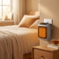 Mini radiateur d'appoint 800 W | Chauffage rapide et silencieux | Thermostat 15-32 °C | Télécommande | 12,5 x 11 x 14 cm