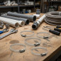 Lot de 5 colliers de serrage en acier inoxydable 55-170 mm | Installations de plomberie et d'irrigation